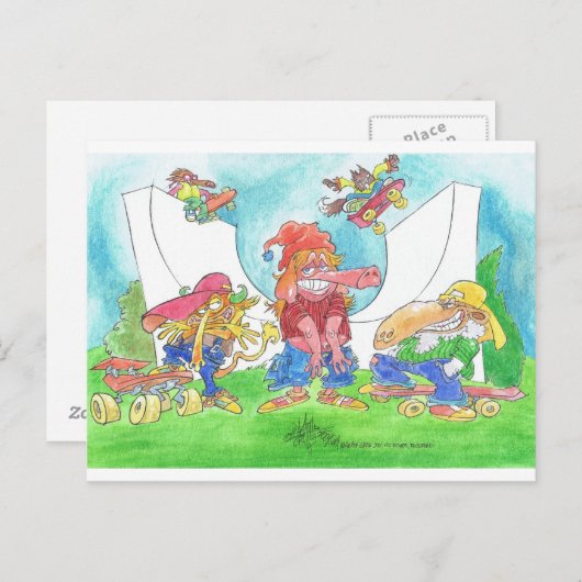 Carte Postale Des créatures cool. (Devant / Derrière)