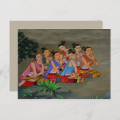 Carte postale des dames du tribunal thaïlandais (Devant / Derrière)