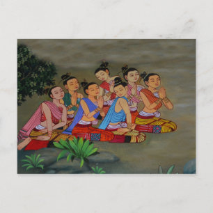 Carte postale des dames du tribunal thaïlandais
