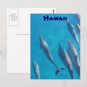 Carte postale des dauphins hawaïens (Devant / Derrière)