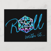 Carte Postale Dés dés RPG | Holo Fantasy Tabletop Gamer reporté (Devant)