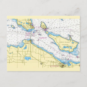 Carte postale des détroits de Mackinac