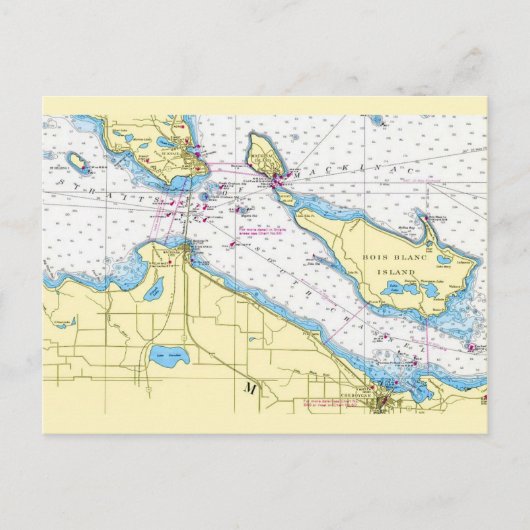 Carte postale des détroits de Mackinac (Devant)