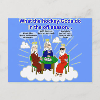 Carte postale des dieux du hockey