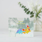 Carte postale des Dinosaures de Noël (Debout devant)