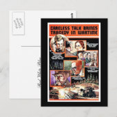 Carte Postale Des Discussions Insouciantes Apportent Tragédie En (Devant / Derrière)