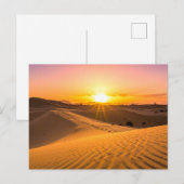 Carte postale des dunes au coucher du soleil dans (Devant / Derrière)