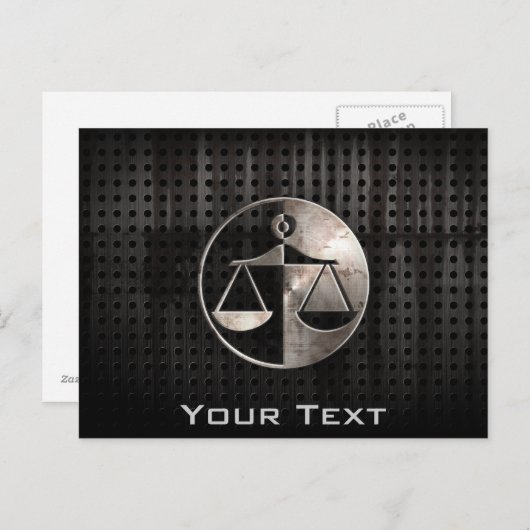 Carte Postale Des échelles de justice robustes (Devant / Derrière)