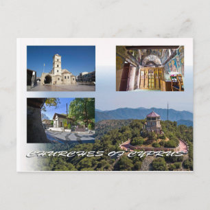 Carte postale des églises de Chypre
