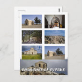 Carte postale des églises de Chypre (Devant / Derrière)