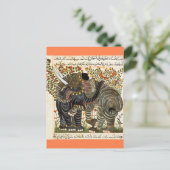 Carte postale des éléphants perses (Debout devant)