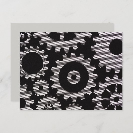 carte postale des engrenages de maillage (Devant / Derrière)