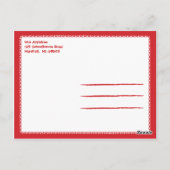 Carte postale des enseignants de l'école - Rouge (Dos)