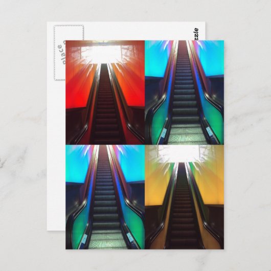 Carte postale des escalators (Devant / Derrière)