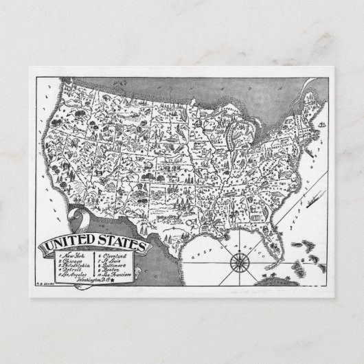 Carte postale des États-Unis (Devant)