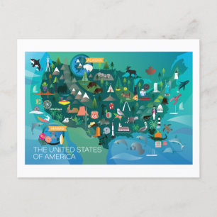 Carte postale des États-Unis