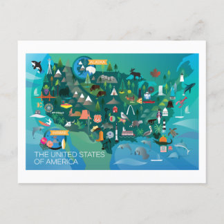 Carte postale des États-Unis