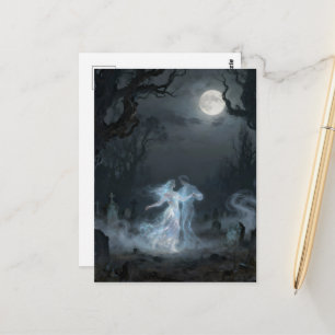 Carte Postale Des fantômes dansant par une nuit de pleine lune