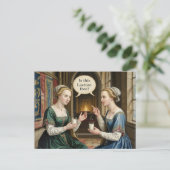 Carte Postale Des Femmes Drôle Demandent : Est-Ce Sans Lactose ? (Debout devant)