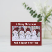 Carte postale des fêtes de neige (Debout devant)