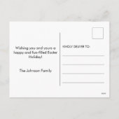 Carte postale des fêtes de Pâques mignonnes (Dos)