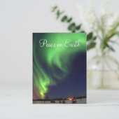 Carte postale des fêtes des aurores boréales (Debout devant)