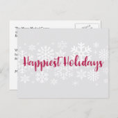 Carte postale des fêtes les plus agréables pour le (Devant / Derrière)