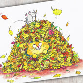 Carte postale des feuilles d'automne