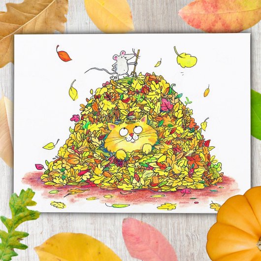 Carte postale des feuilles d'automne