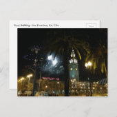 Carte postale des feux d'artifice du Ferry Buildin (Devant / Derrière)