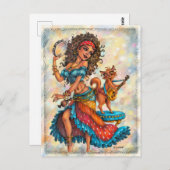 Carte postale des filles gitane (Devant / Derrière)