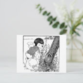 Carte Postale Des Filles Trouvées Un Nid D'Oiseaux (Debout devant)