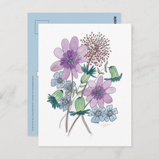 Carte Postale Des fleurs aussi ! (Devant / Derrière)