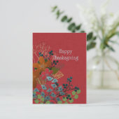 Carte postale des Fleurs sauvages de Thanksgiving (Debout devant)