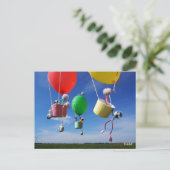 Carte Postale Des fubby dans des ballons qui vont à l'aventure. (Debout devant)