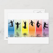 Carte Postale des gens sautant dans l'eau (Devant / Derrière)