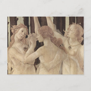 Carte postale des grâces de Botticelli trois