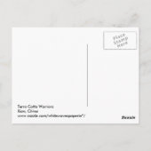 Carte postale des guerriers de Terra Cotta (Dos)