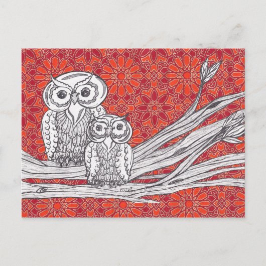 Carte postale des hiboux 41 (Devant)