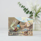 Carte Postale Des Hommes acrobates Interprétant Un Cirque (Debout devant)