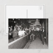 Carte Postale Des Hommes Boivent Au Bar, 1910 (Devant / Derrière)