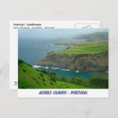 Carte postale des îles Açores (Devant / Derrière)
