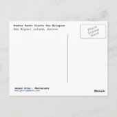 Carte postale des îles Açores (Dos)