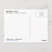 Carte postale des îles Açores (Dos)