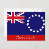 Carte postale des Îles Cook (Devant / Derrière)