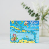 Carte postale des îles des Indes occidentales (Debout devant)
