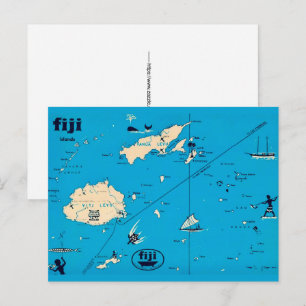 Carte postale des îles Fidji