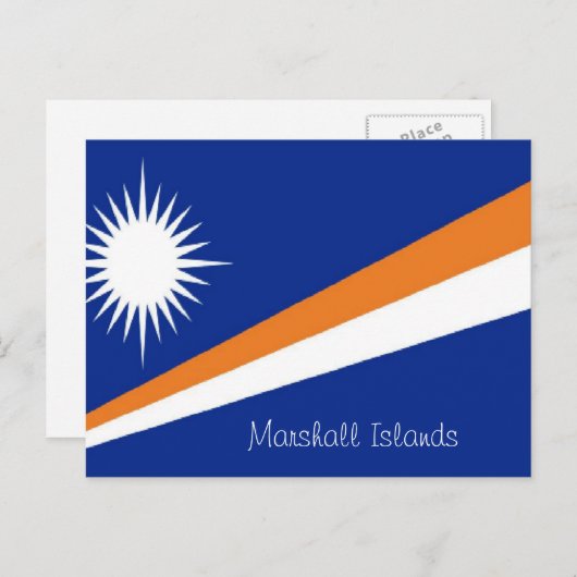 Carte postale des Îles Marshall (Devant / Derrière)