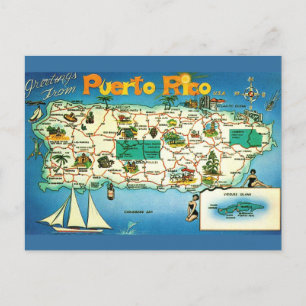 Carte postale des îles Vieques de Porto Rico