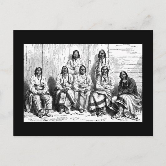 Carte postale des Indiens américains (Devant)